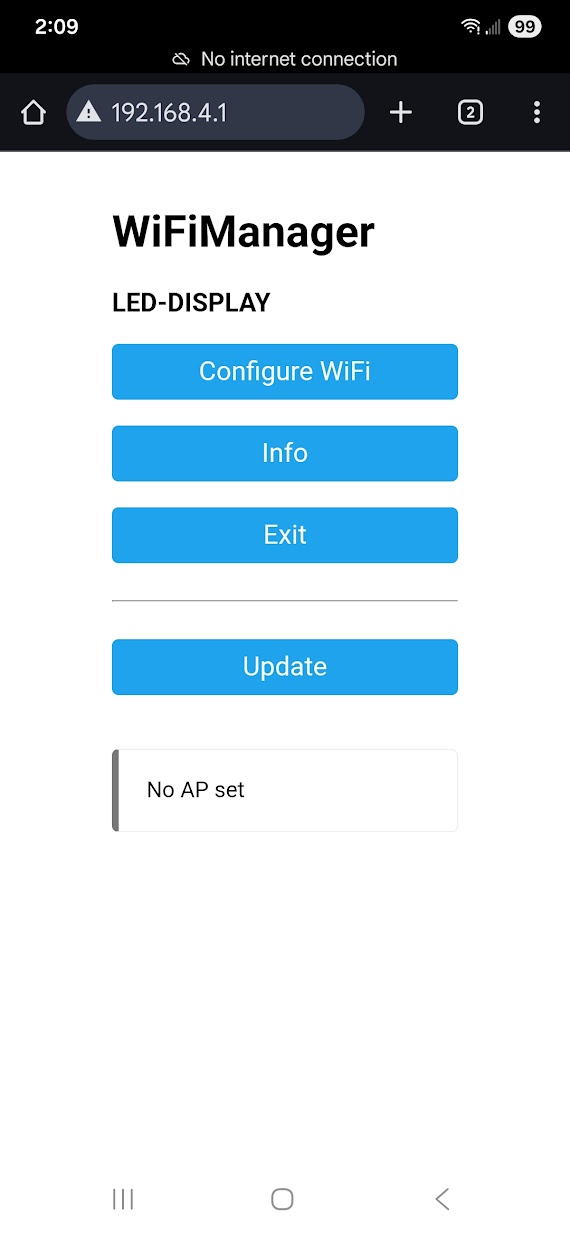 WiFi Manager Main Screen